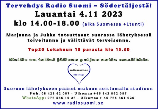 Top20 | Radio Suomi - Södertälje